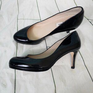 L.K.BENNETT Black Patent Leather Sabira Heels Pumps~Size 39